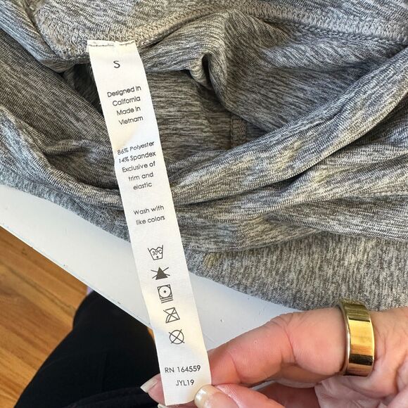 Heathered Gray Harem Fit High Waist ActiveFlex Jogger Pants Side Pockets S - Picture 11 of 16